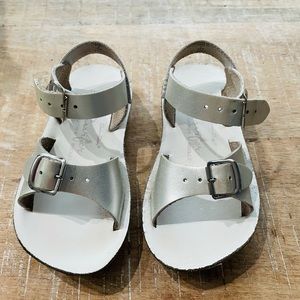 Sun Sand silver sandals.